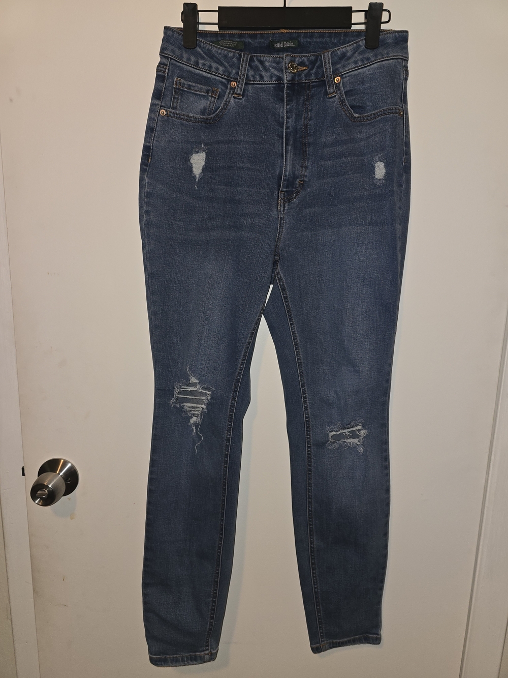 Wild Fable High Rise Curvy Distressed Skinny Jeans